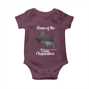 Chupacabra Baby Onesie Home Of The Texas Gothic Folklore Gift TS12 Maroon Print Your Wear