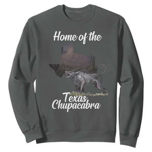 Chupacabra Sweatshirt Home Of The Texas Gothic Folklore Gift TS12 Dark Heather Print Your Wear