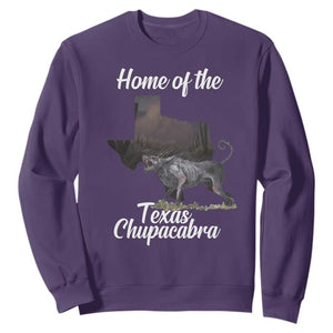 Chupacabra Sweatshirt Home Of The Texas Gothic Folklore Gift TS12 Purple Print Your Wear