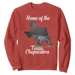 Chupacabra Sweatshirt Home Of The Texas Gothic Folklore Gift TS12 Red Print Your Wear