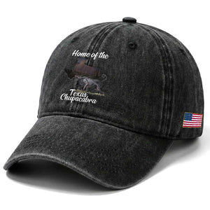 Chupacabra Washed Cotton Baseball Cap Home Of The Texas Gothic Folklore Gift TS12 Print Your Wear