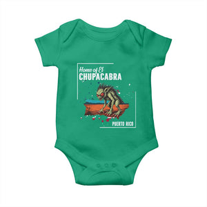 Chupacabra Baby Onesie Home Of Puerto Rico Mystery Urban Legend Gift TS12 Irish Green Print Your Wear