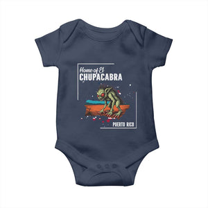 Chupacabra Baby Onesie Home Of Puerto Rico Mystery Urban Legend Gift TS12 Navy Print Your Wear