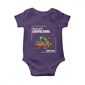 Chupacabra Baby Onesie Home Of Puerto Rico Mystery Urban Legend Gift TS12 Purple Print Your Wear