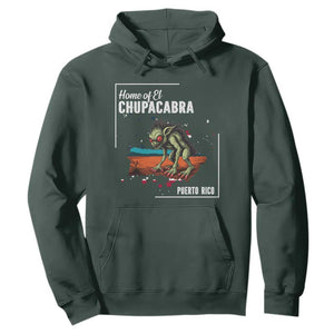 Chupacabra Hoodie Home Of Puerto Rico Mystery Urban Legend Gift TS12 Dark Forest Green Print Your Wear