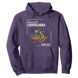 Chupacabra Hoodie Home Of Puerto Rico Mystery Urban Legend Gift TS12 Purple Print Your Wear