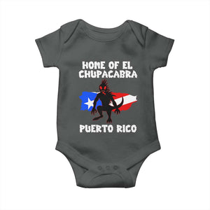 Chupacabra Baby Onesie Home Of Puerto Rico Legend Gothic Horror Gift TS12 Dark Heather Print Your Wear