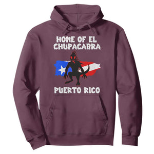 Chupacabra Hoodie Home Of Puerto Rico Legend Gothic Horror Gift TS12 Maroon Print Your Wear