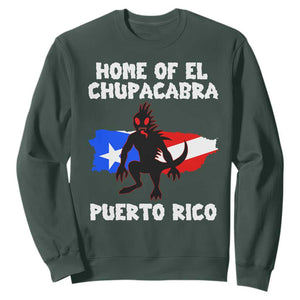 Chupacabra Sweatshirt Home Of Puerto Rico Legend Gothic Horror Gift TS12 Dark Forest Green Print Your Wear