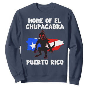 Chupacabra Sweatshirt Home Of Puerto Rico Legend Gothic Horror Gift TS12 Navy Print Your Wear