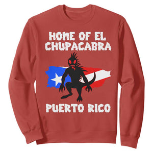 Chupacabra Sweatshirt Home Of Puerto Rico Legend Gothic Horror Gift TS12 Red Print Your Wear