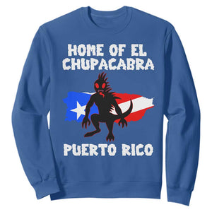 Chupacabra Sweatshirt Home Of Puerto Rico Legend Gothic Horror Gift TS12 Royal Blue Print Your Wear