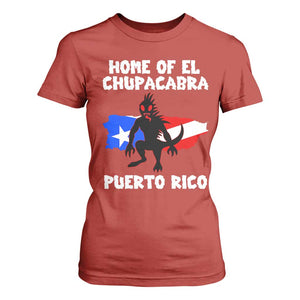 Chupacabra T Shirt For Women Home Of Puerto Rico Legend Gothic Horror Gift TS12 Red Print Your Wear