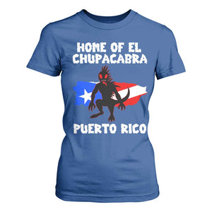 Chupacabra T Shirt For Women Home Of Puerto Rico Legend Gothic Horror Gift TS12 Royal Blue Print Your Wear