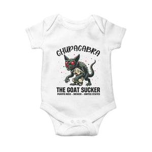 Chupacabra Baby Onesie The Goat Sucker Vintage Horror Cryptid Gift TS12 White Print Your Wear