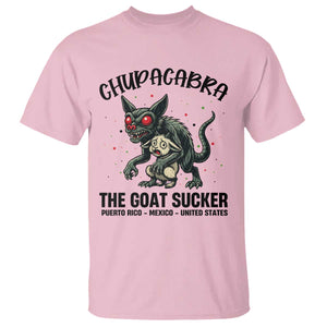 Chupacabra T Shirt The Goat Sucker Vintage Horror Cryptid Gift TS12 Light Pink Print Your Wear