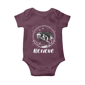 Chupacabra Baby Onesie Funny Believe Christmas Cryptid Gift TS12 Maroon Print Your Wear