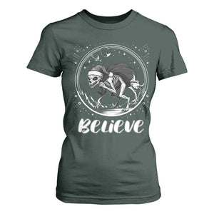 Chupacabra T Shirt For Women Funny Believe Christmas Cryptid Gift TS12 Dark Forest Green Print Your Wear