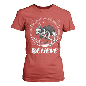 Chupacabra T Shirt For Women Funny Believe Christmas Cryptid Gift TS12 Red Print Your Wear