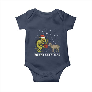 Funny Chupacabra Baby Onesie Merry Cryptmas Christmas Gift TS12 Navy Print Your Wear