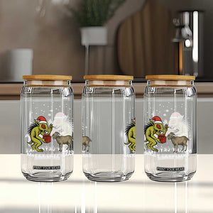 Funny Chupacabra Glass Can Merry Cryptmas Christmas Gift TS12 Print Your Wear