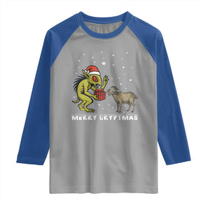 Funny Chupacabra Raglan Shirt Merry Cryptmas Christmas Gift TS12 Sport Gray Royal Print Your Wear
