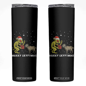 Funny Chupacabra Skinny Tumbler Merry Cryptmas Christmas Gift TS12 Black Print Your Wear