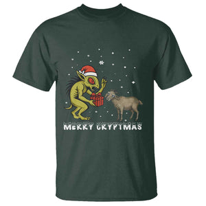 Funny Chupacabra T Shirt Merry Cryptmas Christmas Gift TS12 Dark Forest Green Print Your Wear