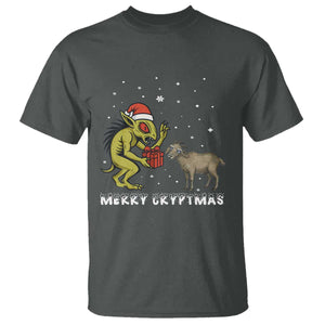 Funny Chupacabra T Shirt Merry Cryptmas Christmas Gift TS12 Dark Heather Print Your Wear