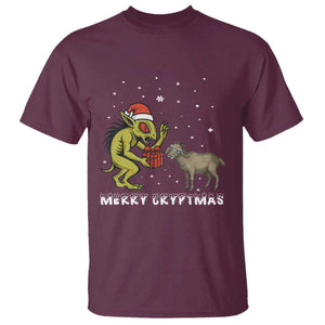 Funny Chupacabra T Shirt Merry Cryptmas Christmas Gift TS12 Maroon Print Your Wear