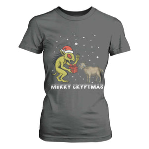 Funny Chupacabra T Shirt For Women Merry Cryptmas Christmas Gift TS12 Dark Heather Print Your Wear