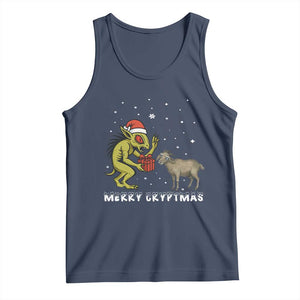 Funny Chupacabra Tank Top Merry Cryptmas Christmas Gift TS12 Navy Print Your Wear