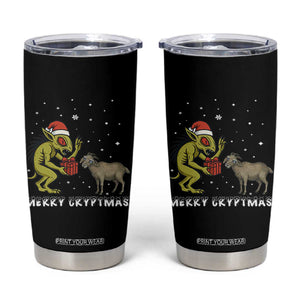Funny Chupacabra Tumbler Cup Merry Cryptmas Christmas Gift TS12 Black Print Your Wear