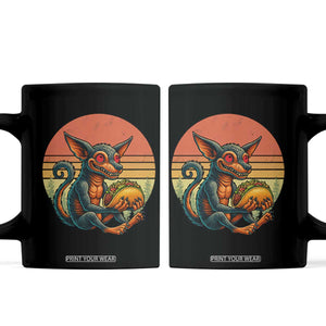 Funny Chupacabra Eat Tacos Cryptid Gift Coffee Mug TS12 Black Print Your Wear