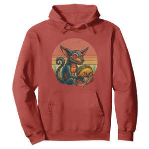 Funny Chupacabra Eat Tacos Cryptid Gift Hoodie TS12 Red Print Your Wear