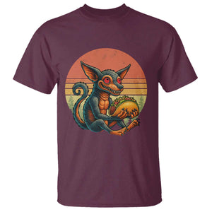 Funny Chupacabra Eat Tacos Cryptid Gift T Shirt TS12 Maroon Print Your Wear