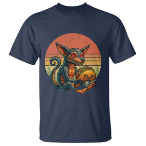 Funny Chupacabra Eat Tacos Cryptid Gift T Shirt TS12 Navy Print Your Wear