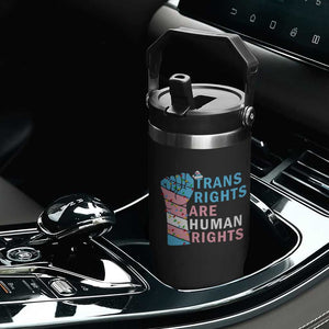 Trans Rights Are Human Rights Flip Straw Tumbler Christmas LGBTQ Supporter Gift TS12 Print Your Wear