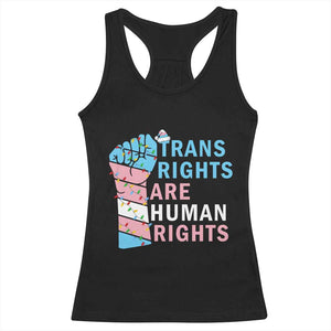 Trans Rights Are Human Rights Racerback Tank Top Christmas LGBTQ Supporter Gift TS12 Black Print Your Wear