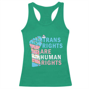 Trans Rights Are Human Rights Racerback Tank Top Christmas LGBTQ Supporter Gift TS12 Irish Green Print Your Wear