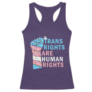 Trans Rights Are Human Rights Racerback Tank Top Christmas LGBTQ Supporter Gift TS12 Purple Print Your Wear