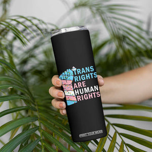 Trans Rights Are Human Rights Skinny Tumbler Christmas LGBTQ Supporter Gift TS12 Print Your Wear
