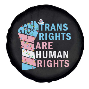 Trans Rights Are Human Rights Spare Tire Cover Christmas LGBTQ Supporter Gift TS12 Print Your Wear