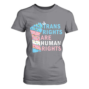 Trans Rights Are Human Rights T Shirt For Women Christmas LGBTQ Supporter Gift TS12 Charcoal Print Your Wear