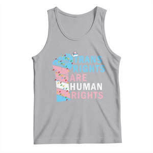 Trans Rights Are Human Rights Tank Top Christmas LGBTQ Supporter Gift TS12 Athletic Heather Print Your Wear
