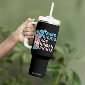 Trans Rights Are Human Rights Tumbler With Handle Christmas LGBTQ Supporter Gift TS12 Print Your Wear
