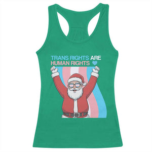 Christmas Trans Rights Are Human Rights Racerback Tank Top LGBTQ Advocate TS12 Irish Green Print Your Wear