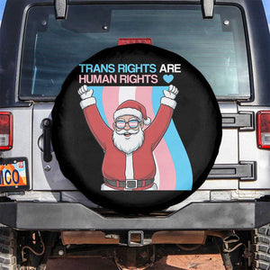 Christmas Trans Rights Are Human Rights Spare Tire Cover LGBTQ Advocate TS12 No hole Black Print Your Wear