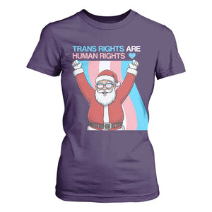 Christmas Trans Rights Are Human Rights T Shirt For Women LGBTQ Advocate TS12 Purple Print Your Wear
