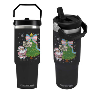 Have A Trans Tastic Christmas Flip Straw Tumbler Transgender Pride TS12 One Size: 30 oz Black Print Your Wear